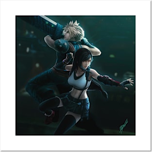 Final Fantasy Cloud & Tifa Posters and Art